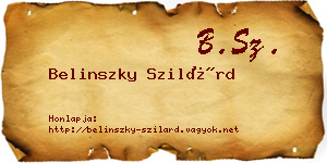 Belinszky Szilárd névjegykártya