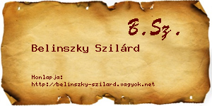 Belinszky Szilárd névjegykártya
